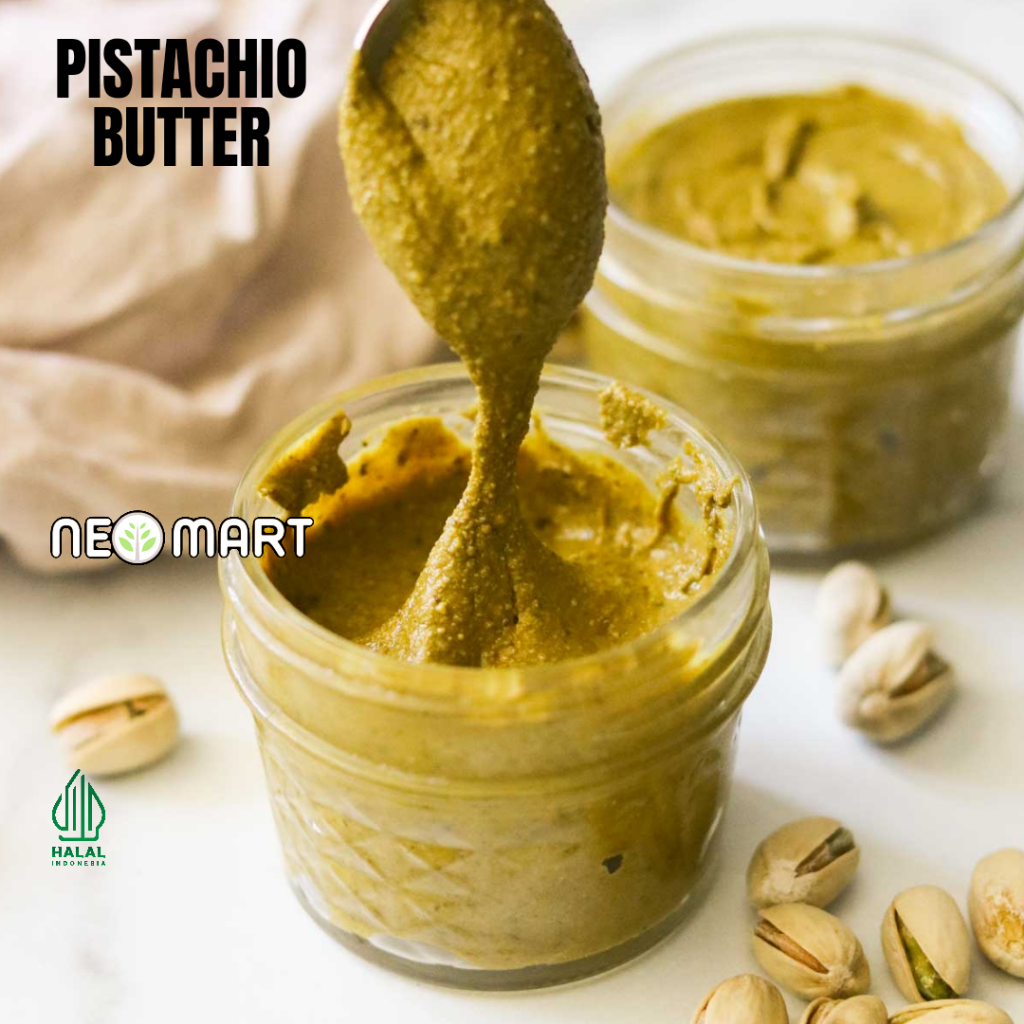 

Pistachio Spread | Pistachio Butter Spread – Selai Kacang Pistachio Nikmat Tanpa Gula Pasir | HALAL / Selai kacang Plant Based Vegan untuk Roti Bahan Kue Baking Pastry Topping Peanut