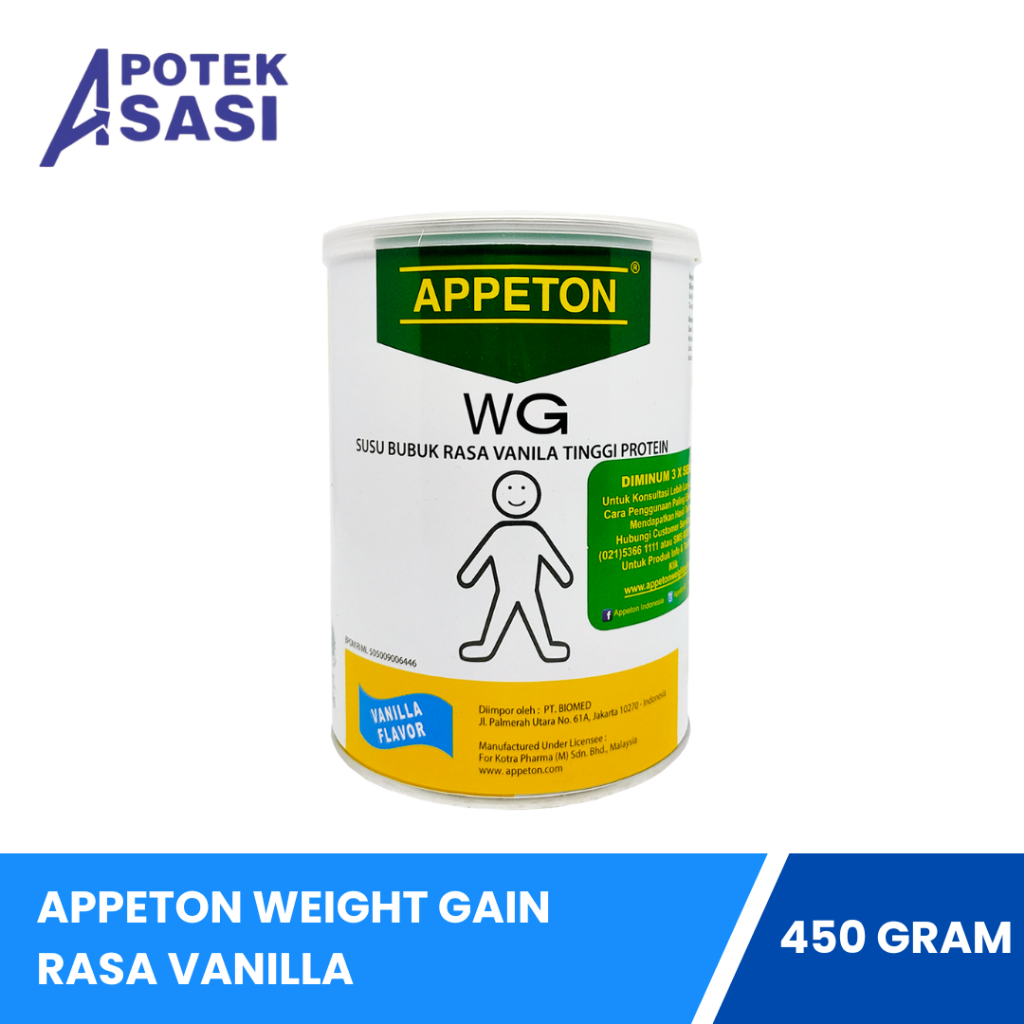 

Appeton Weight Gain Adult Rasa Vanilla - 450 Gram