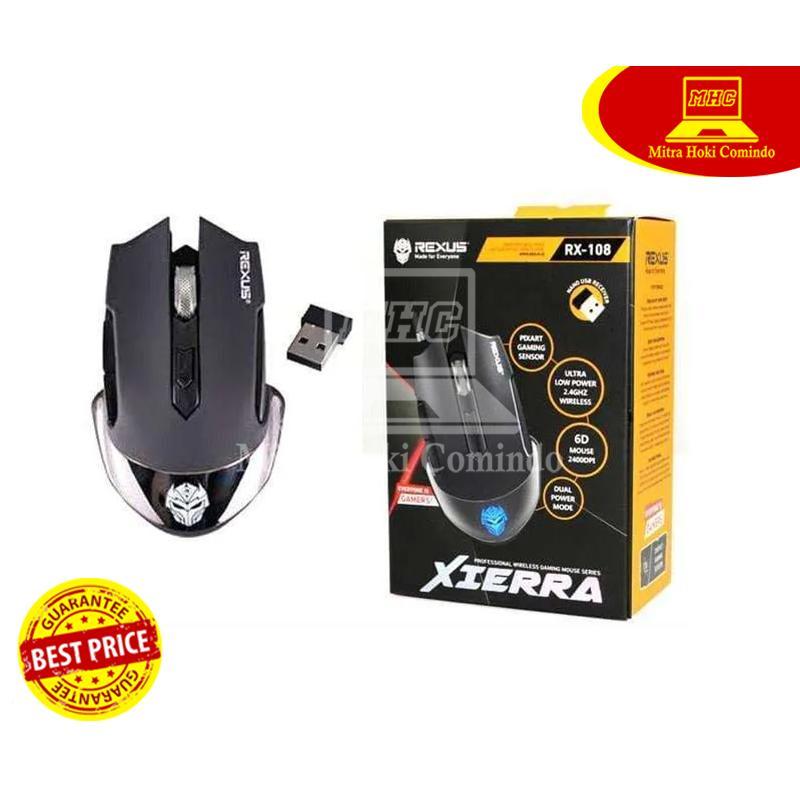 Mouse Gaming Wireless Rexus Xierra RX108 RX-108 Mouse rechargerable