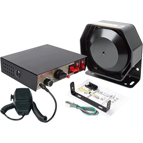 klakson Speaker mobil/klakson musik Alarm keselamatan elektrik 9 nada 200Watt 12V 130db Speaker Mobi