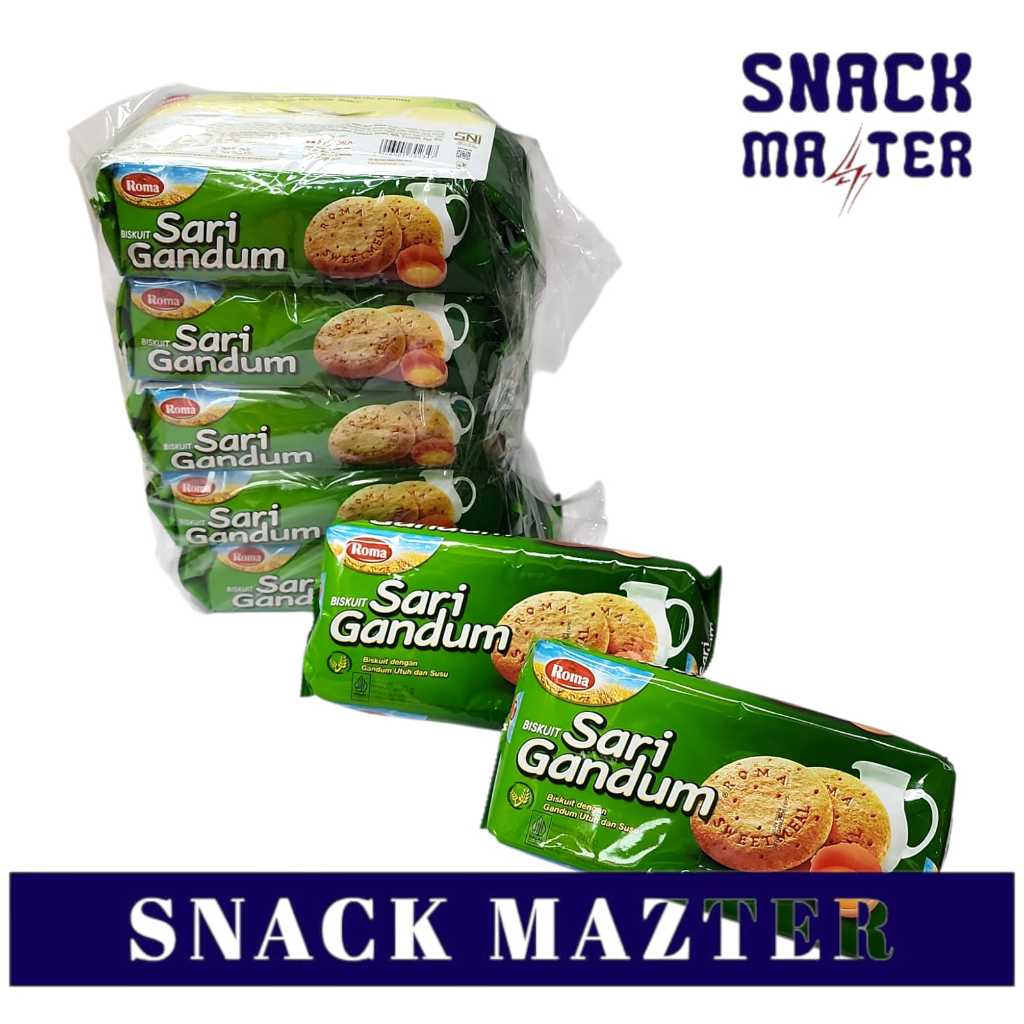

Roma Biskuit Sari Gandum Family BAG- Netto 240 gr x 5 pack