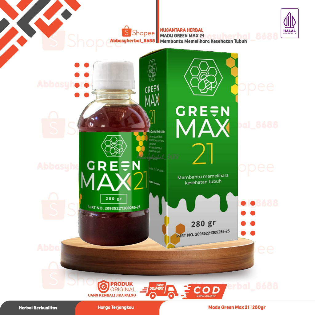 Abbasy Herbal_Green Max Honey | Hijau | Madu | Madu Hijau | Lambung | Masalah Lambung | Nusantara He