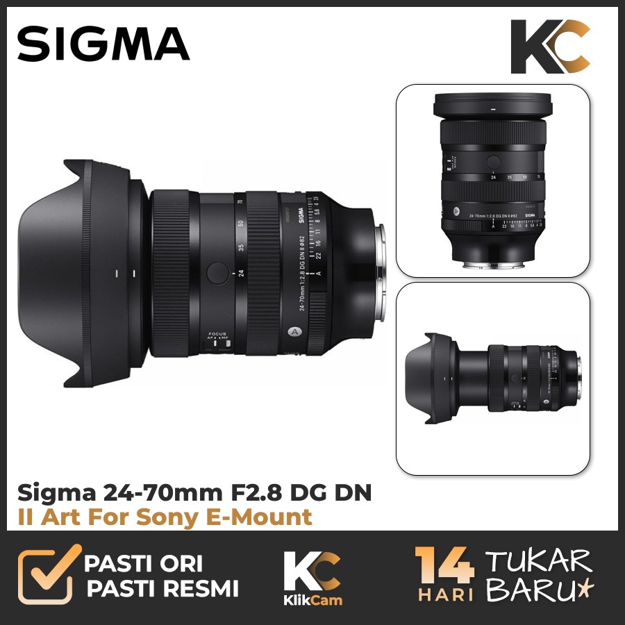 Sigma 24-70mm f2.8 DG DN II Art for Sony E FullFrame Sigma 24-70 mm f/2.8 Garansi Resmi