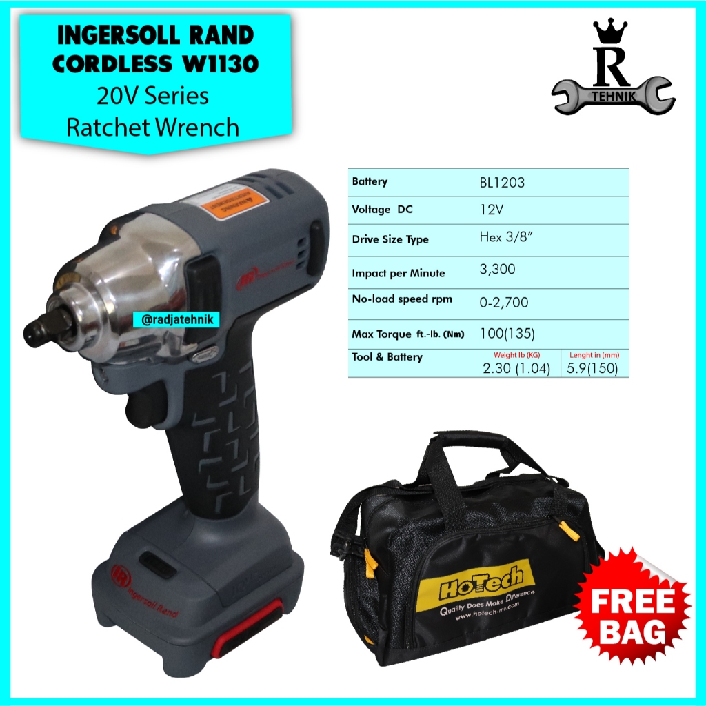 INGERSOLL RAND  IR W1130 Cordless Impact Wrench  Cordless Impact Wrench 3/8"  Alat Tukang Serbaguna
