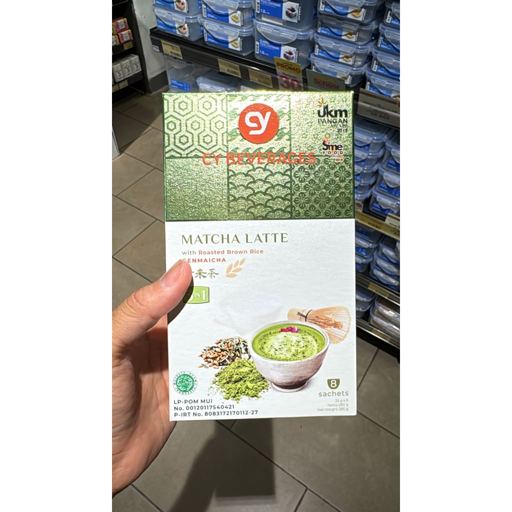 

CY Matcha Latte with roasted brown rice