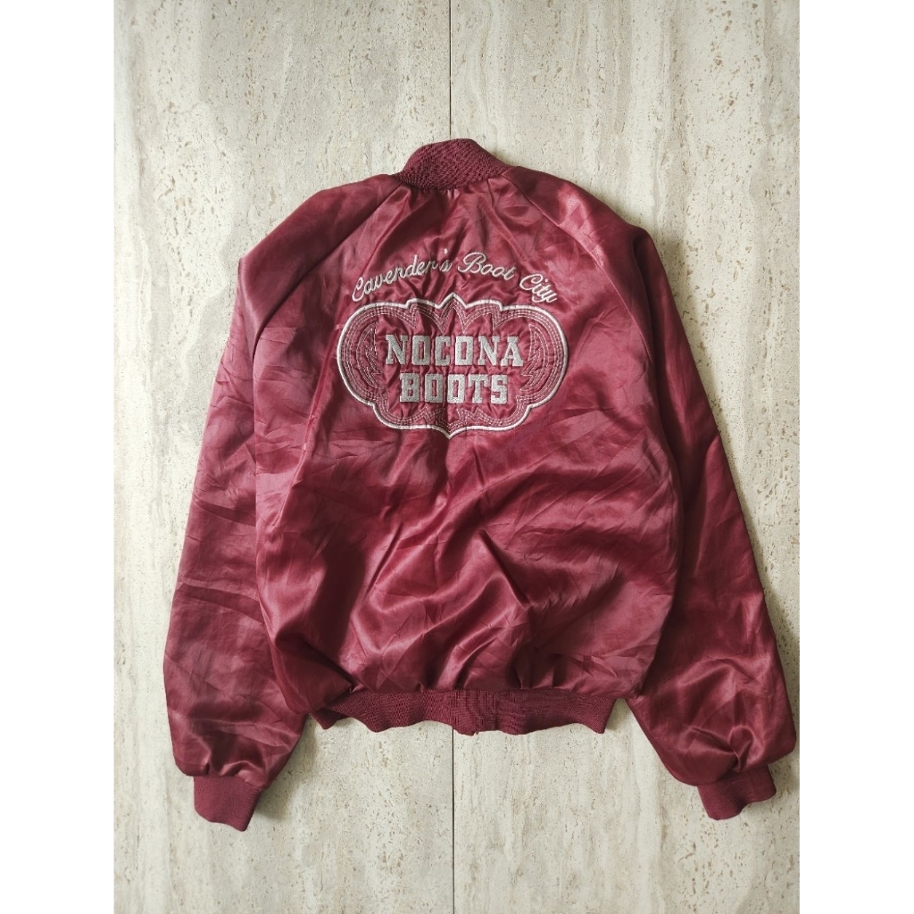 Vintage Jacket 1980s Nocona Boots Satin