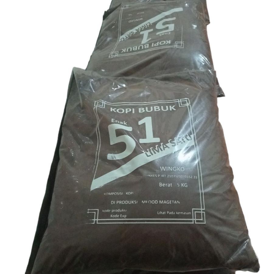 

Kopi Bubuk Serbuk Minuman Lima Satu 500 Gram Dan 1 Kg Coffee Hitam Robusta Tanpa Gula Rasa Kopi Pahit