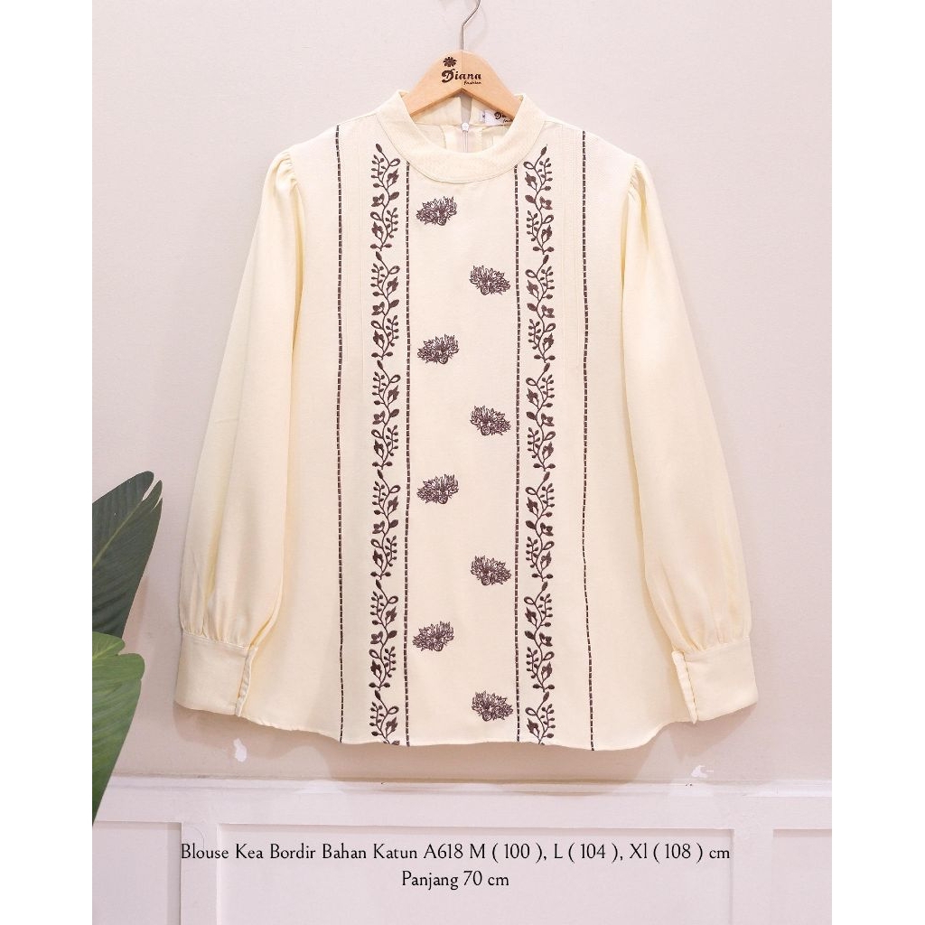 Blouse Kea Bordir Premium Katun Import | Atasan Wanita Premium | Blouse Wanita Premium