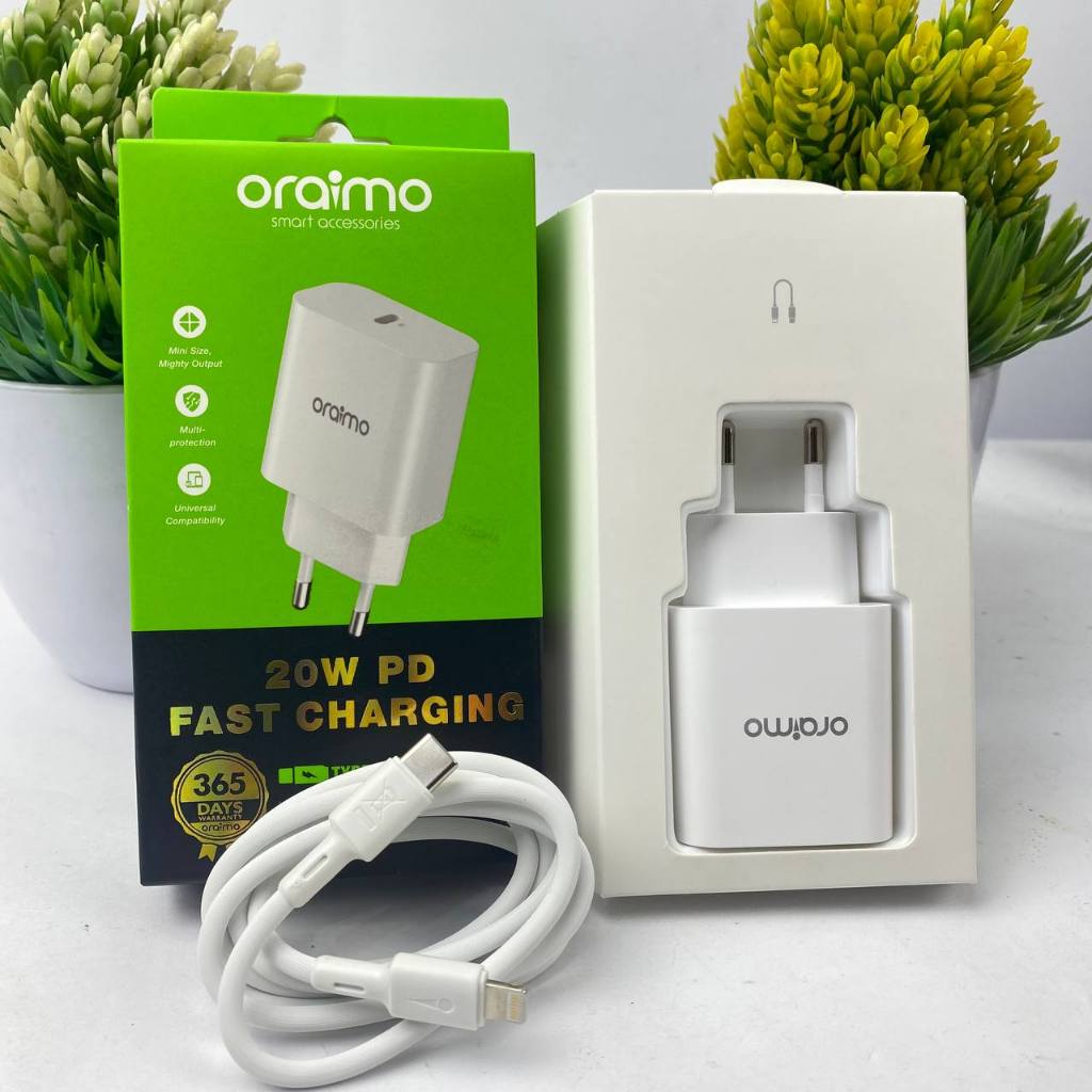 CHARGER SET ORAIMO FOR IPHONE OCW-E106S+CL55 | TYPE C TO LIGHTNING 20W