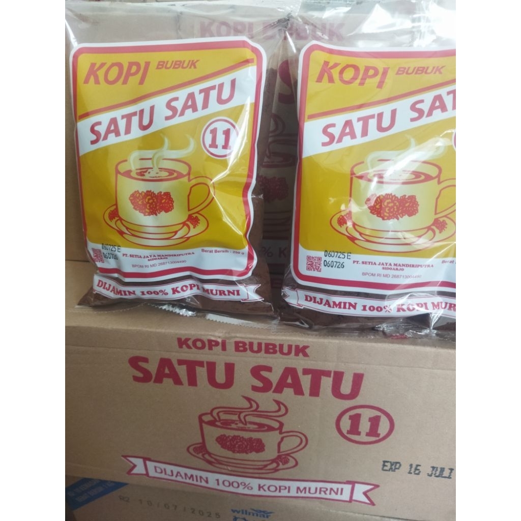 

kopi satu satu 250gram. paket isi 10pcs