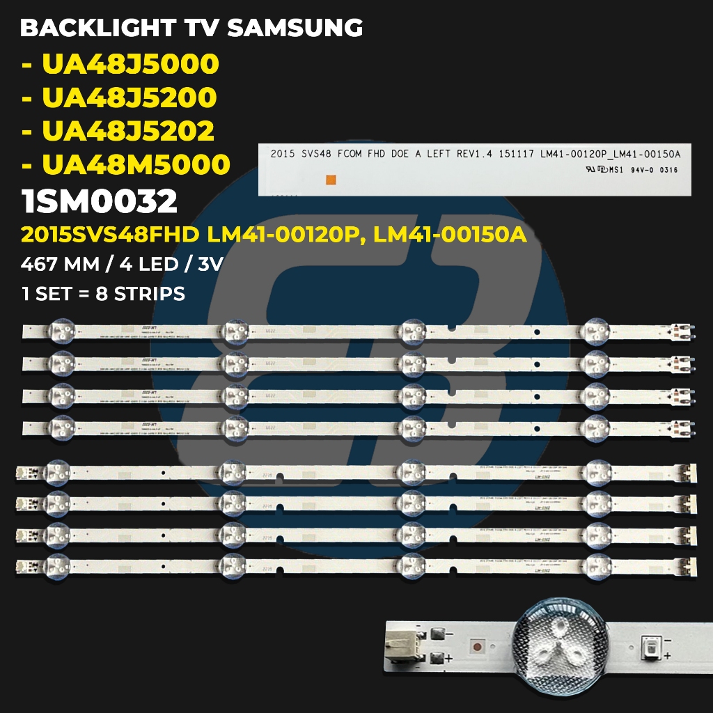Backlight TV SAMSUNG 48 Inch UA48J5000 UA48M5000 UA48J5200 UA48J5202