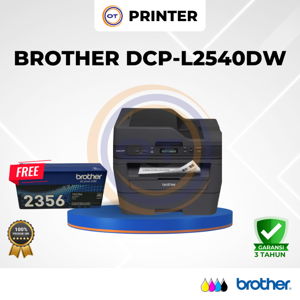 PRINTER Brother DCP-L2540DW Mini Fotocopy Hitam PutihA4/F4 Printer Multifungsi