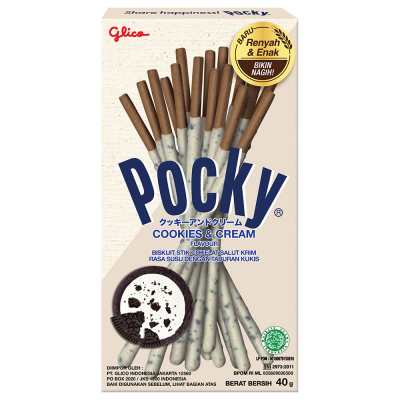 

Pocky Biskuit Stik Cookies & Cream 40 g