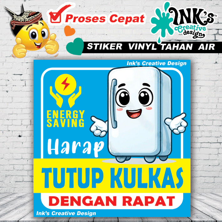

Stiker harap Tutup Kulkas dengan Rapat - Hemat Energi