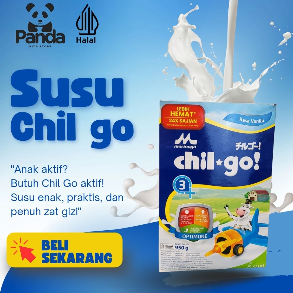 

Susu Anak Chil Go! Powder 950gr - Vanila & Madu - Nutrisi Anak - Tinggi Vitamin & Omega - Anak Sehat