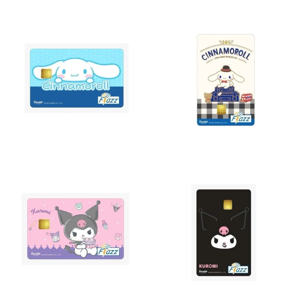 KARTU FLAZZ LIMITED EDITION CINNAMOROLL KUROMI BCA FLAZZ CARD KARTU TOL E TOLL BCA  KARTU TOLL FLAZZ