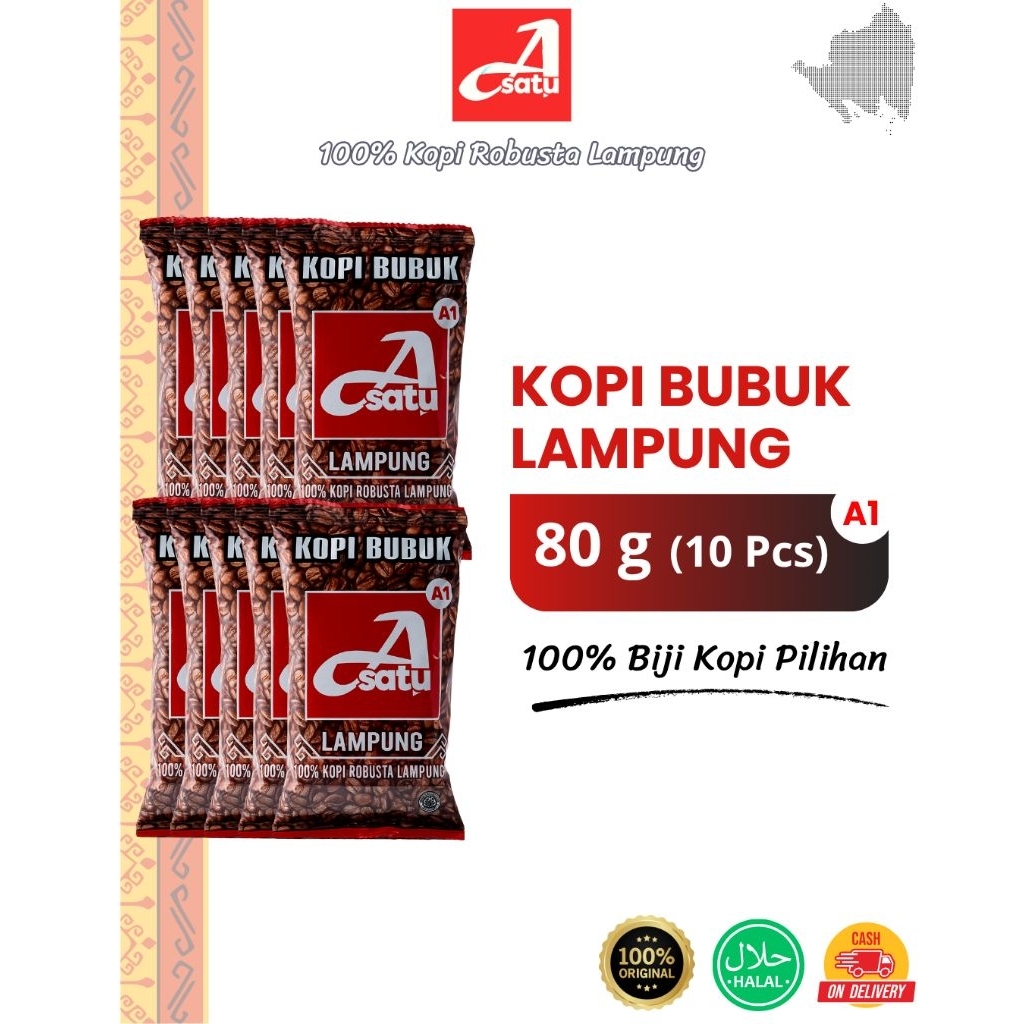 

Kopi Robusta Lampung A1 Asli 80 Gr 10 Pcs