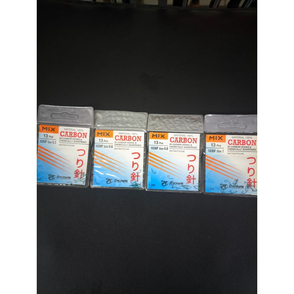 Kail Pancing carbon mix Pioneer 1030F tanpa lubang akitakitsune Carbon biru 0.3 0.6 0.8 1 hook murah