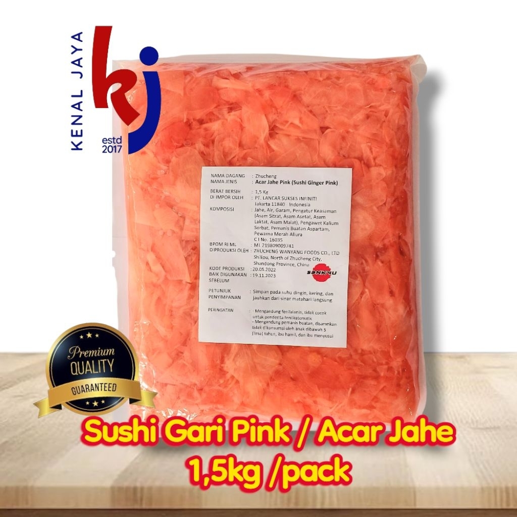 

Sushi Ginger pink/ Gari pink / Acar Jahe 1,5kg
