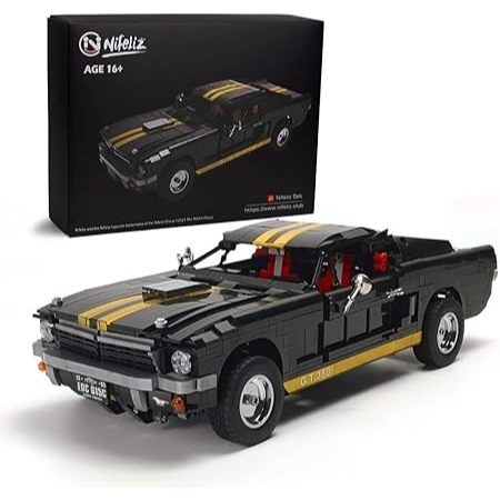Nifeliz Muscle Car 1965s GT350 Race Car Building Set (1,817 Pieces)
