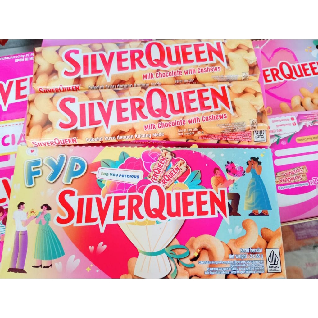

Silverqueen cokelat cashew 55gr isi 2pcs