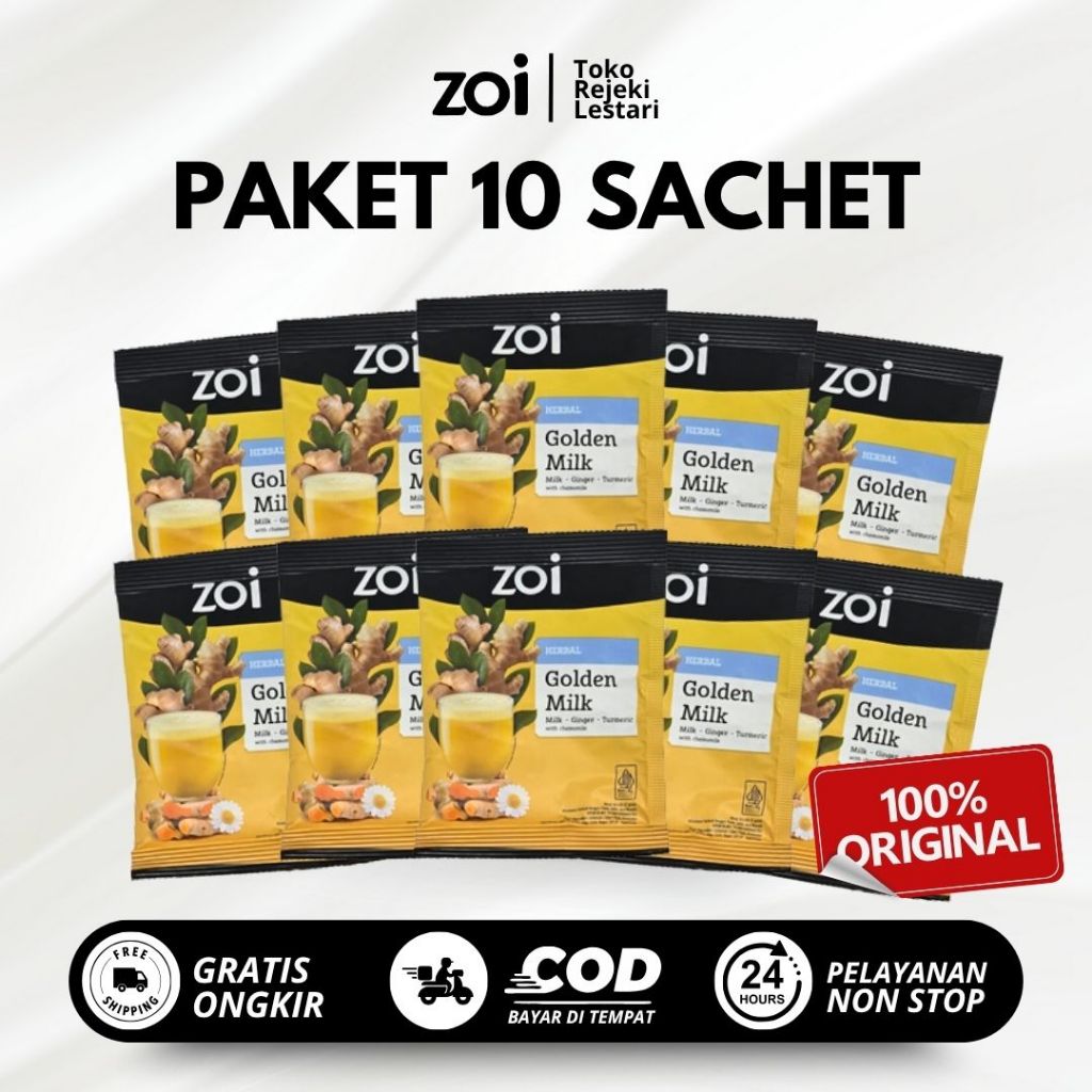 

10 Sachet ZOI Golden Milk – Susu Kambing Jahe Kunyit Rempah Alami untuk Tidur Nyenyak & Badan Fit