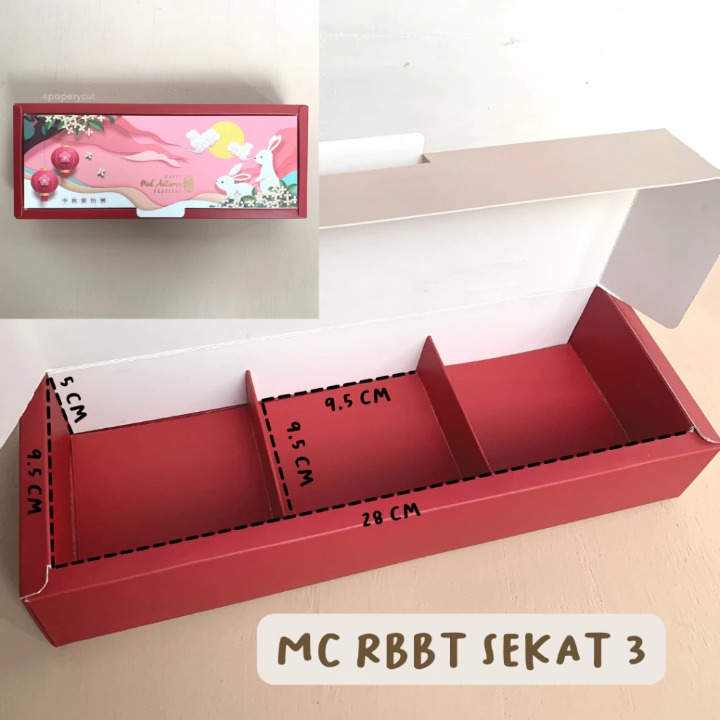

Box Dus Kotak Kue Bulan Mooncake Mid Autumn isi 3 Pineapple Cake isi Kardus Festival Kue Bulan Musim Gugur