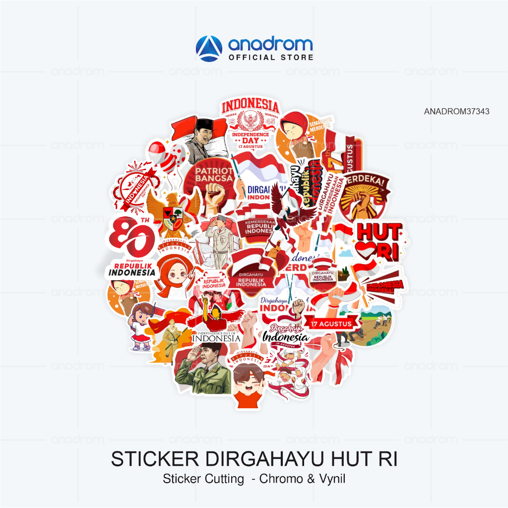 

Sticker Pack Merdeka HUT RI Indonesia | Sticker Dirgahayu HUT RI | Sticker Pack Kemerdekaan Indonesia ISI 40 Pcs | Anadrom 3743