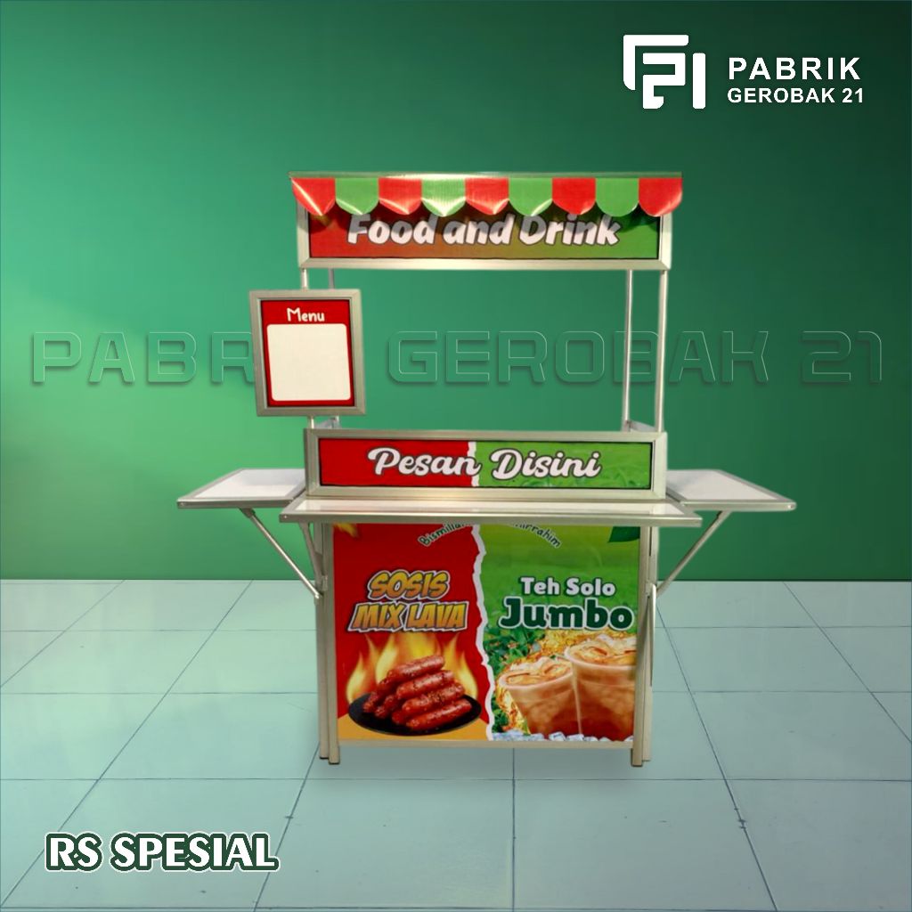 Booth Portable Extra Jumbo Gerobak Lipat Meja Jualan / Usaha  EJ