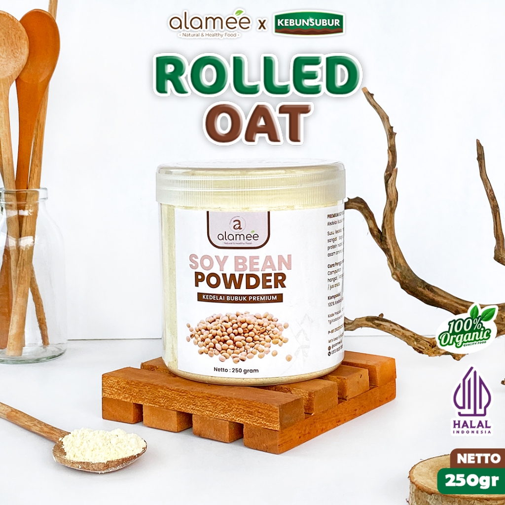 

ALAMEE Rolled Oat Gandum Utuh Kasar oatmeal wholegrain Natural Alami Oatmeal Instan 250gr kebunsurbur