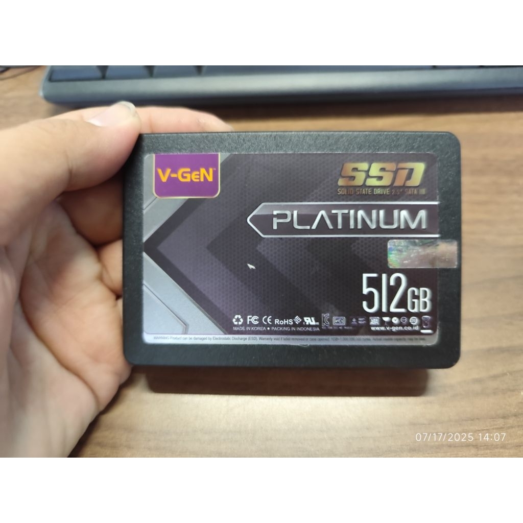Ssd sata Vgen 512gb Bekas