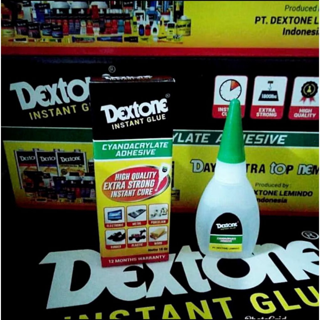 Lem SUPER kuat DEXTON instan glue lem kaca extra strong
