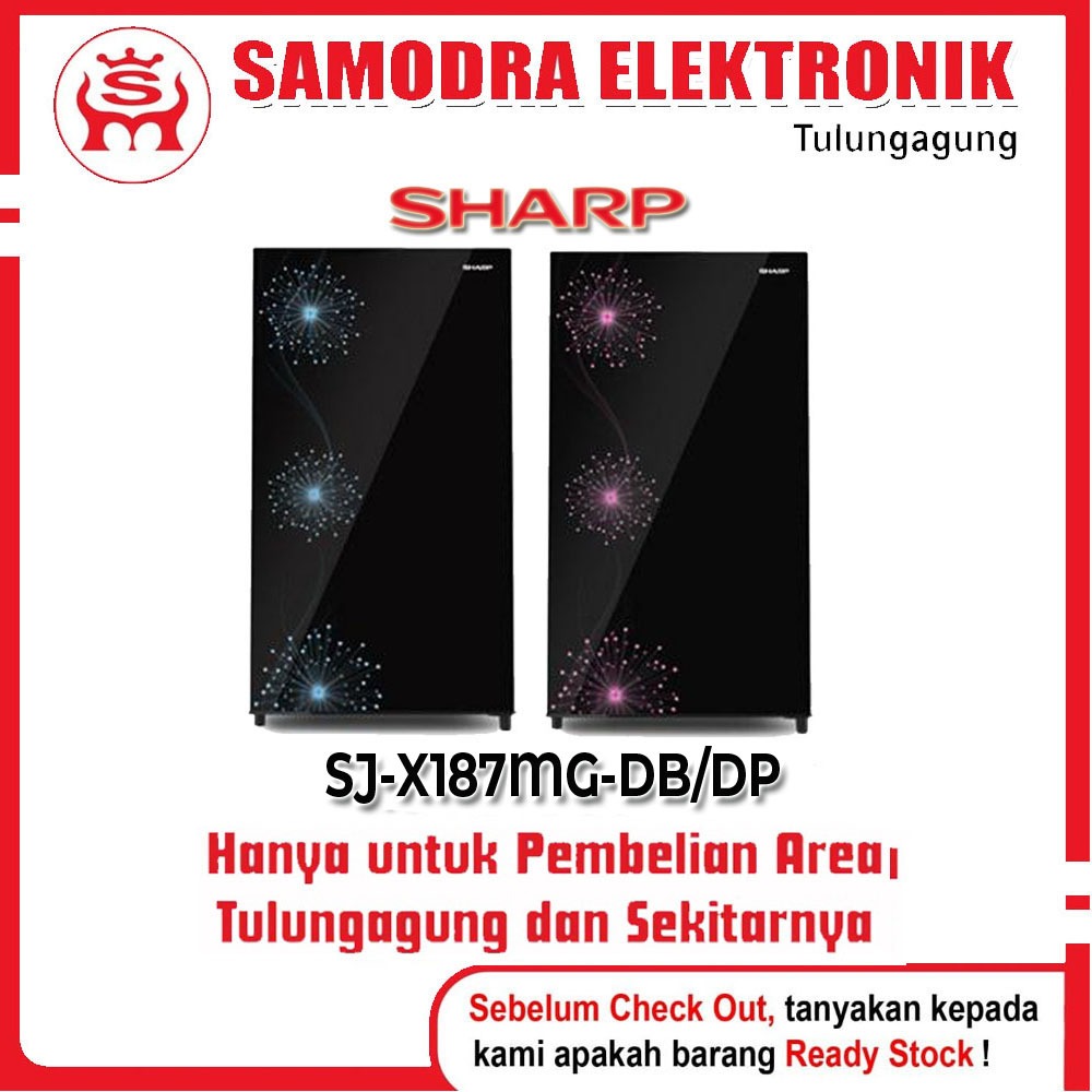 Kulkas SHARP 1 Pintu SJ-X187MG-DB/DP – 133L, Low Watt | Rak Kaca | Kulkas Rumahan & Kosan | Elektron