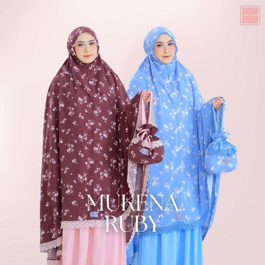 Nakajima – Mukena Ruby Series | Mukena Katun Rayon | Daily Prayer Set