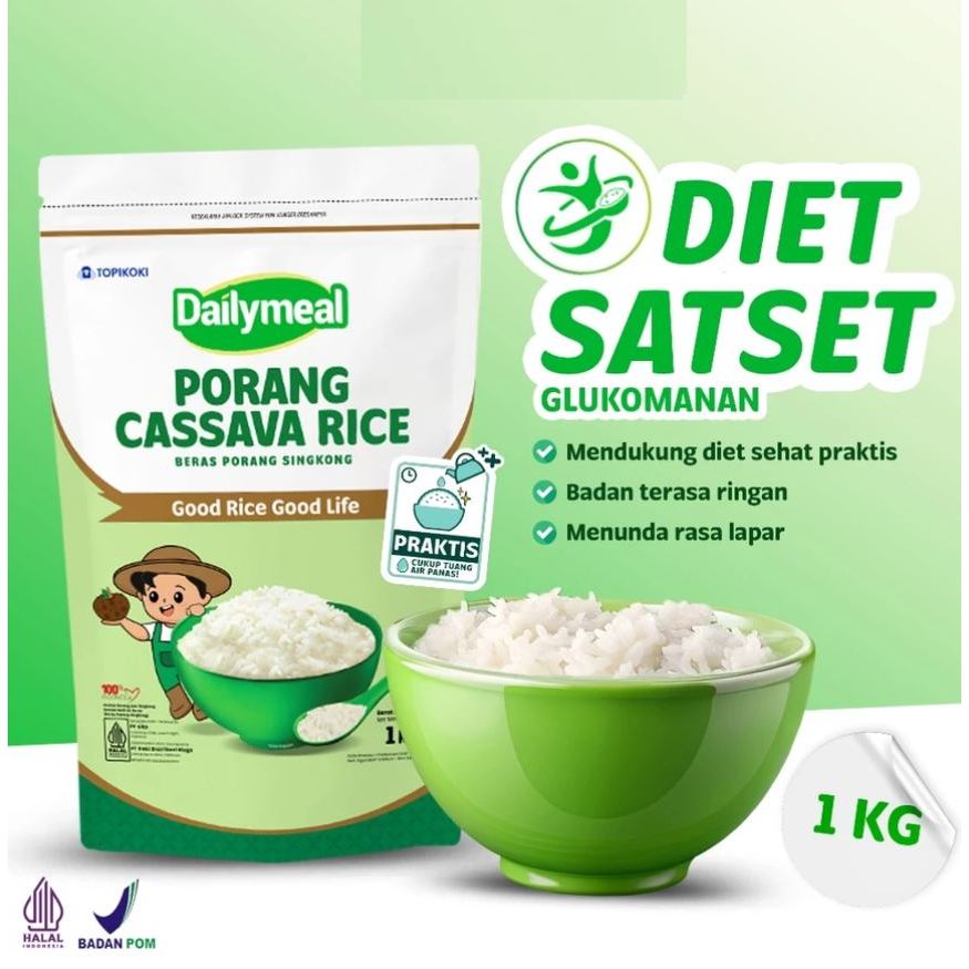 

Daily Meal Beras Porang Cassava Pouch 1 Kg Nasi Sehat