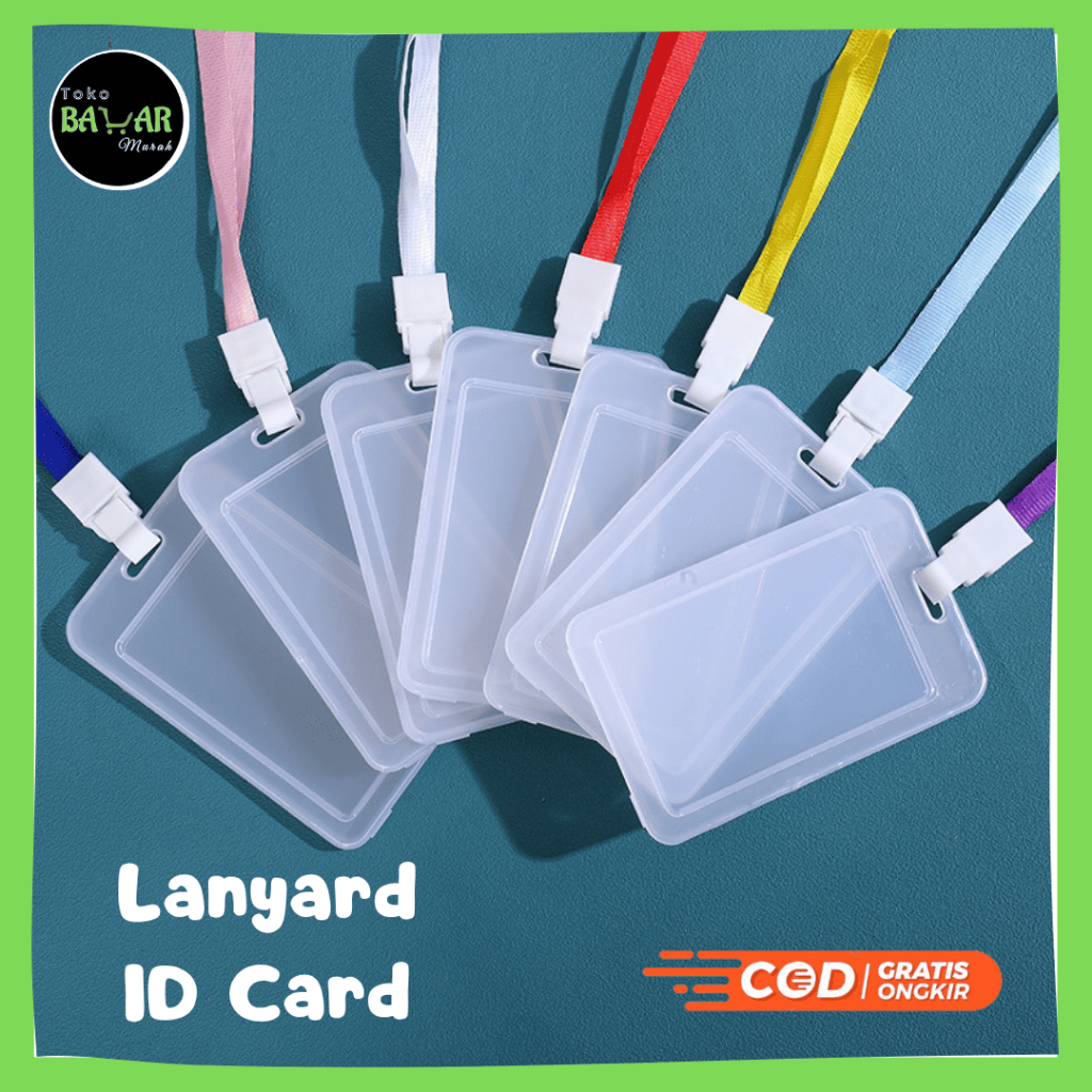 

BZ Name Tag ID Card / Lanyard ID Card Plastik Transparan / Gantungan Kartu Nama Plastik Serbaguna