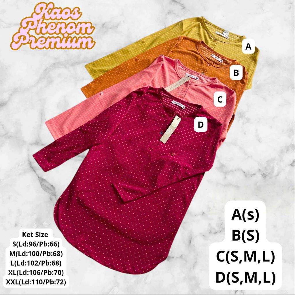 KAOS CEWEK PHENOMENAL PREMIUM POLKA ORI MATAHARI