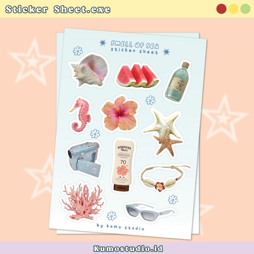 

Sticker Sheet A6 Summer Beach Shell | Stiker Dekorasi Aesthetic | Stiker Laptop , Scrapbook , Dekorasi