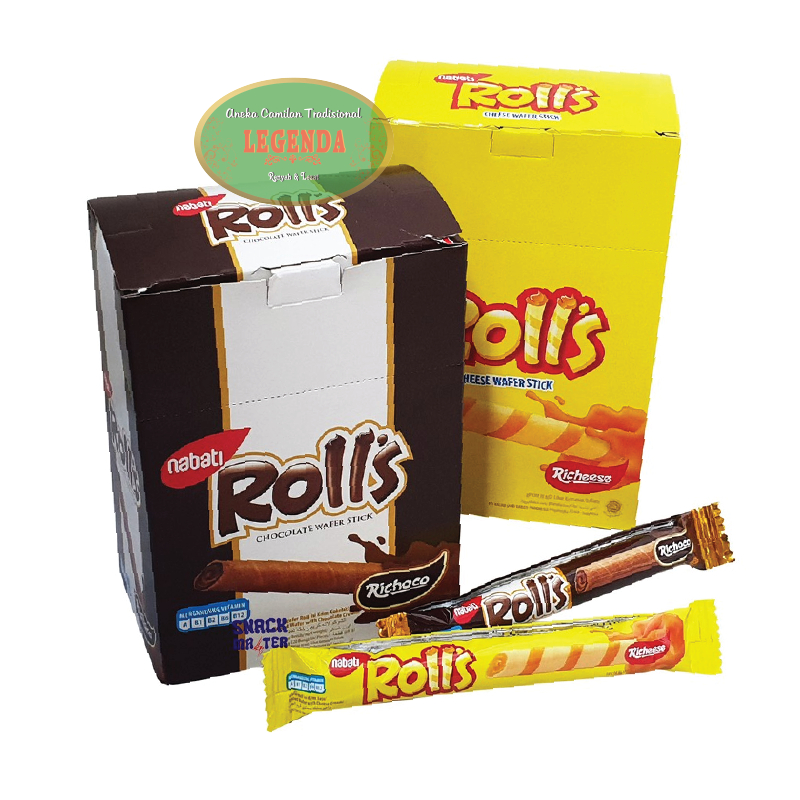 

Wafer Stick NABATI Rolls Box 160 Gr Gram (20 Pcs x 16Gr) Semprong Manis Renyah Rasa Chocolate Cokelat Coklat / Keju Cheese Manis Gurih Renyah Cemilan Makanan Ringan Snack Oleh Oleh Khas Pekalongan Murah Berkualitas