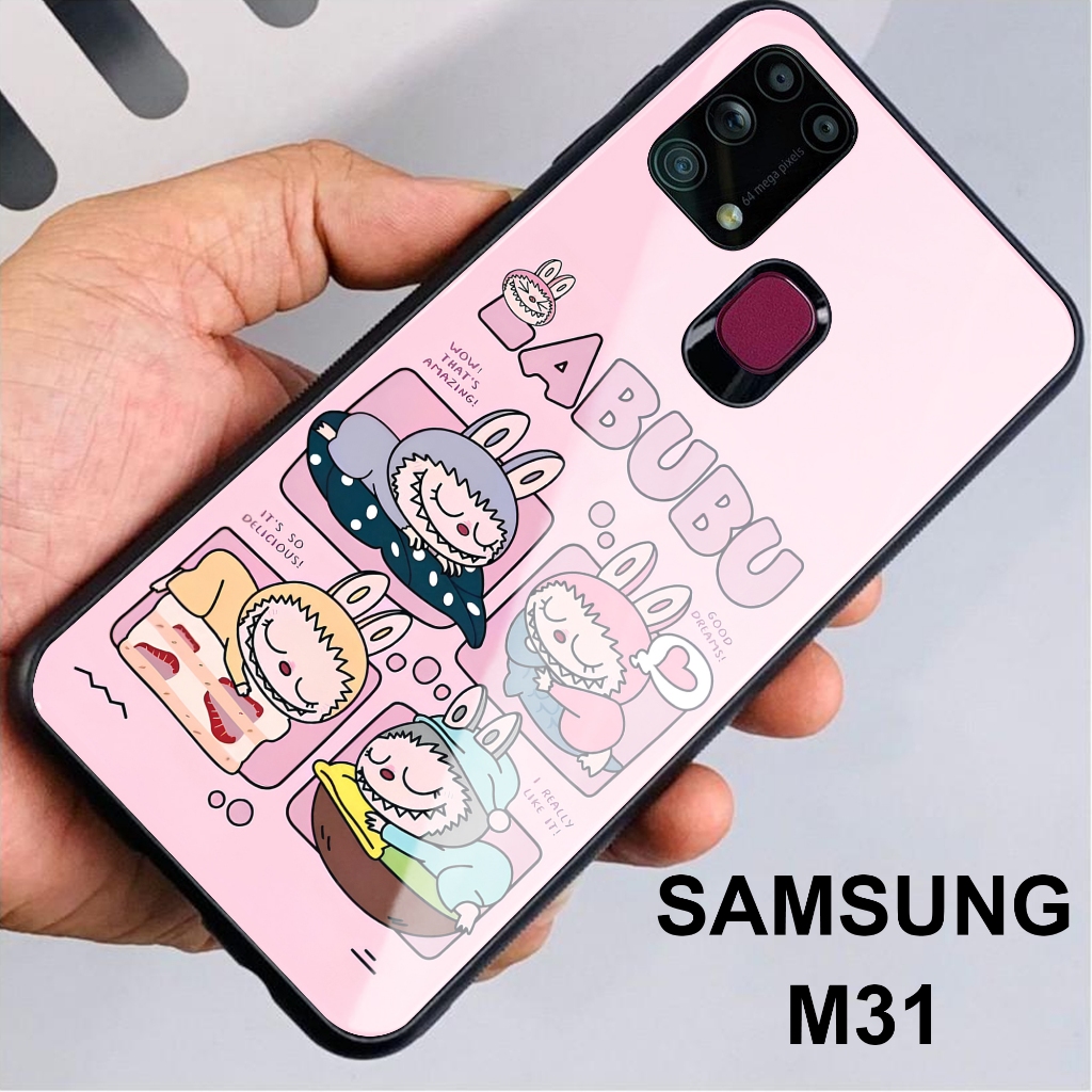 Case SAMSUNG M31 Glossy Motif LABUBU LUCU CUTE Casing Hp Samsung M31 Silikon Kesing Softcase Bisacod