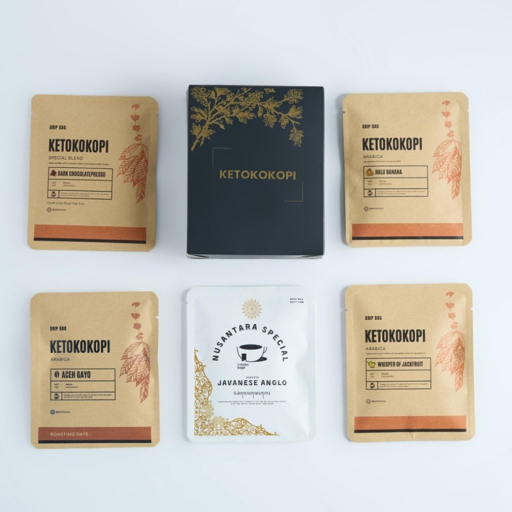 

Kopi Drip Bag 5 Variants Mix - Ketokokopi 5pcs dalam 1 Box
