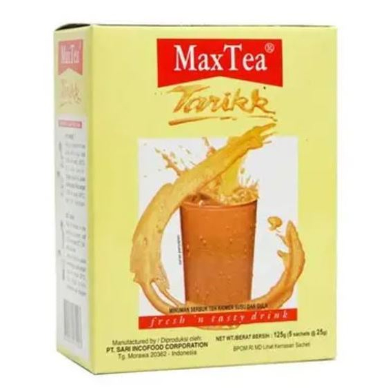 

Maxtea Teh Tarikk Sachet Renceng isi 5 Pcs x 25 Gram