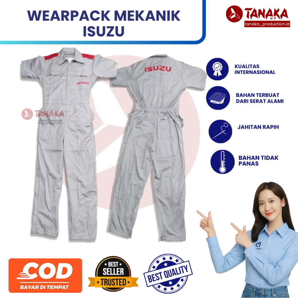 WEARPACK ISUZU | Seragam Isuzu| Wearpack Safety | Seragam Bengkel | Seragam Pria Isuzu