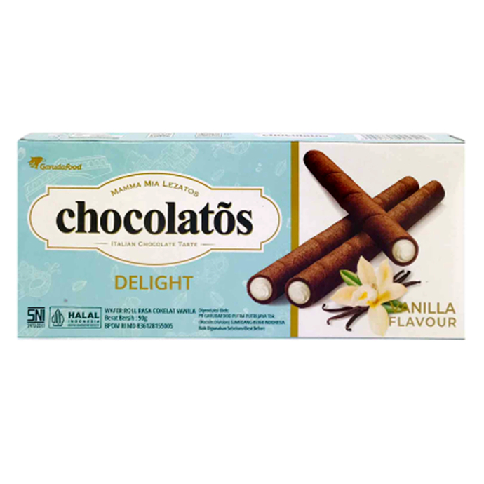 

CHOCOLATOS WAFER ROLL VANILLA 24S KTK 90 GR 8992775005699