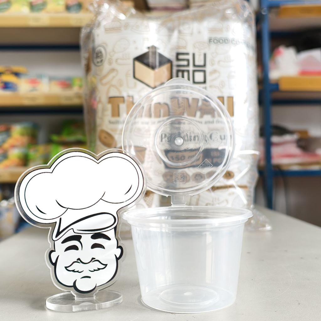 Sumo Cup Puding 150Ml / Cup Puding + Tutup 150Ml / Tempat Puding 150Ml (50Pcs)