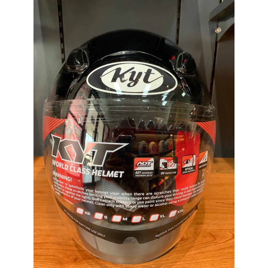 HELM KYT DJ MARU SOLID BLACK (GLOSSY)