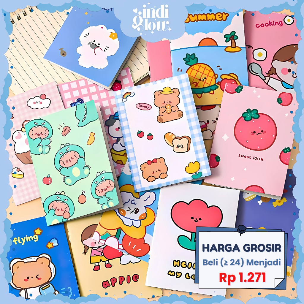 

IG Notebook Mini Buku Tulis Kecil Anak Sekolah Karakter Lucu Buku Catatan Mini Mini Book LG-52