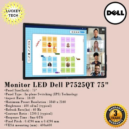 Monitor LED Dell P7525QT 75" Dell Pro 75 Plus 4K Touch