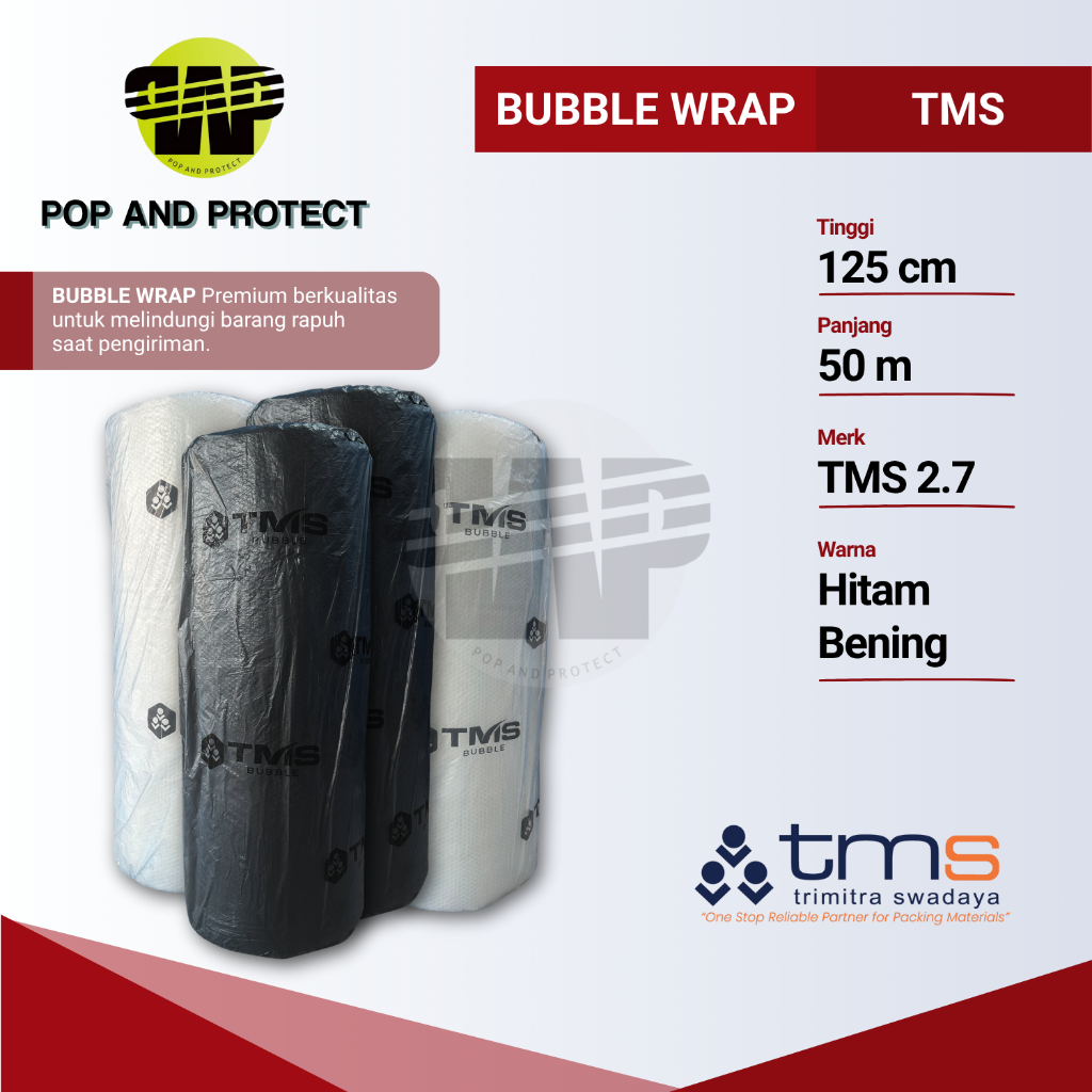 

Rebut Sebelum Habis! bubble wrap roll TMS / bubble wrap packing hitam bening Premium