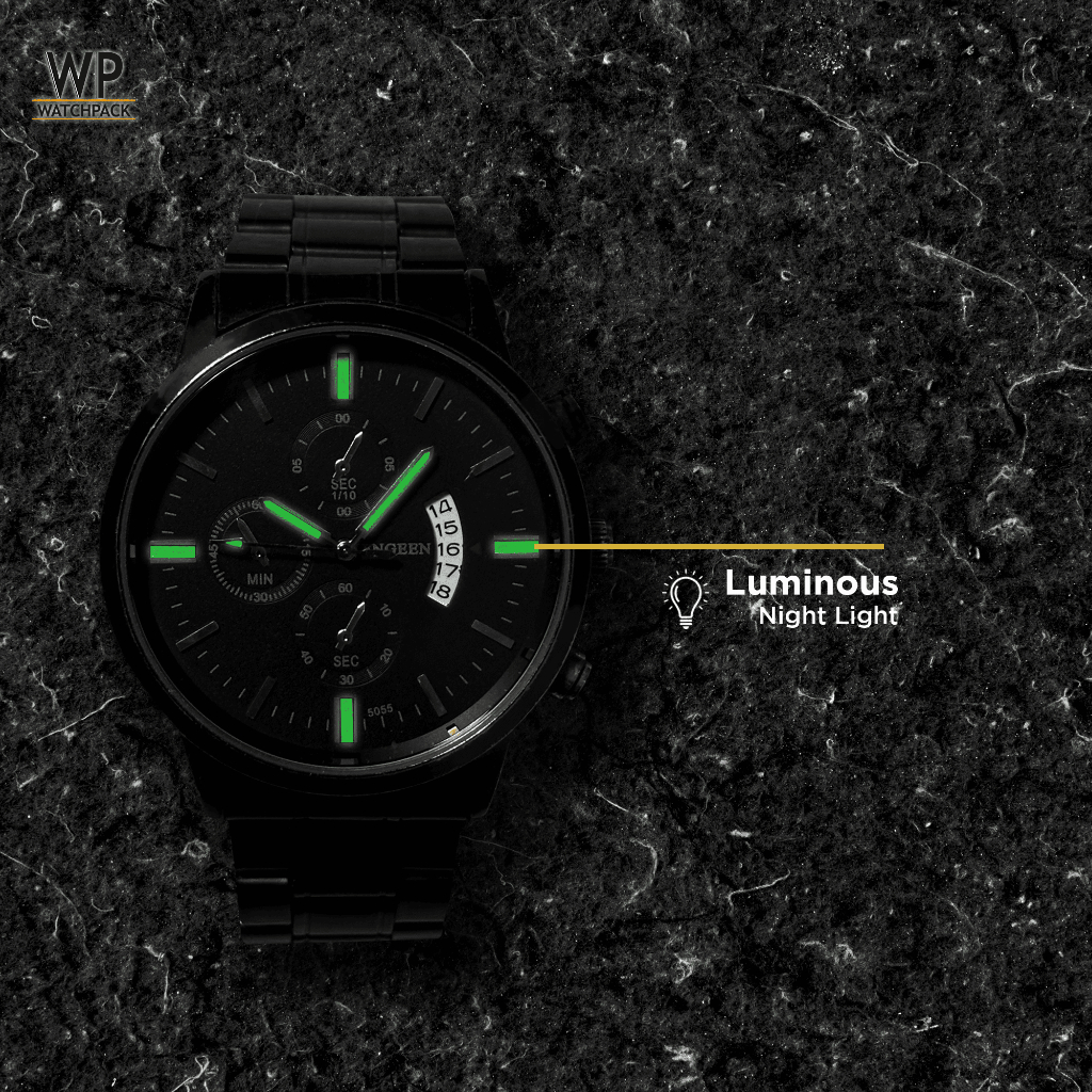 BESTPROMO Jam Tangan Pria Original Impor FNGEEN VAVA VOOM Tahan Air dengan 3 Kronograf VA-214